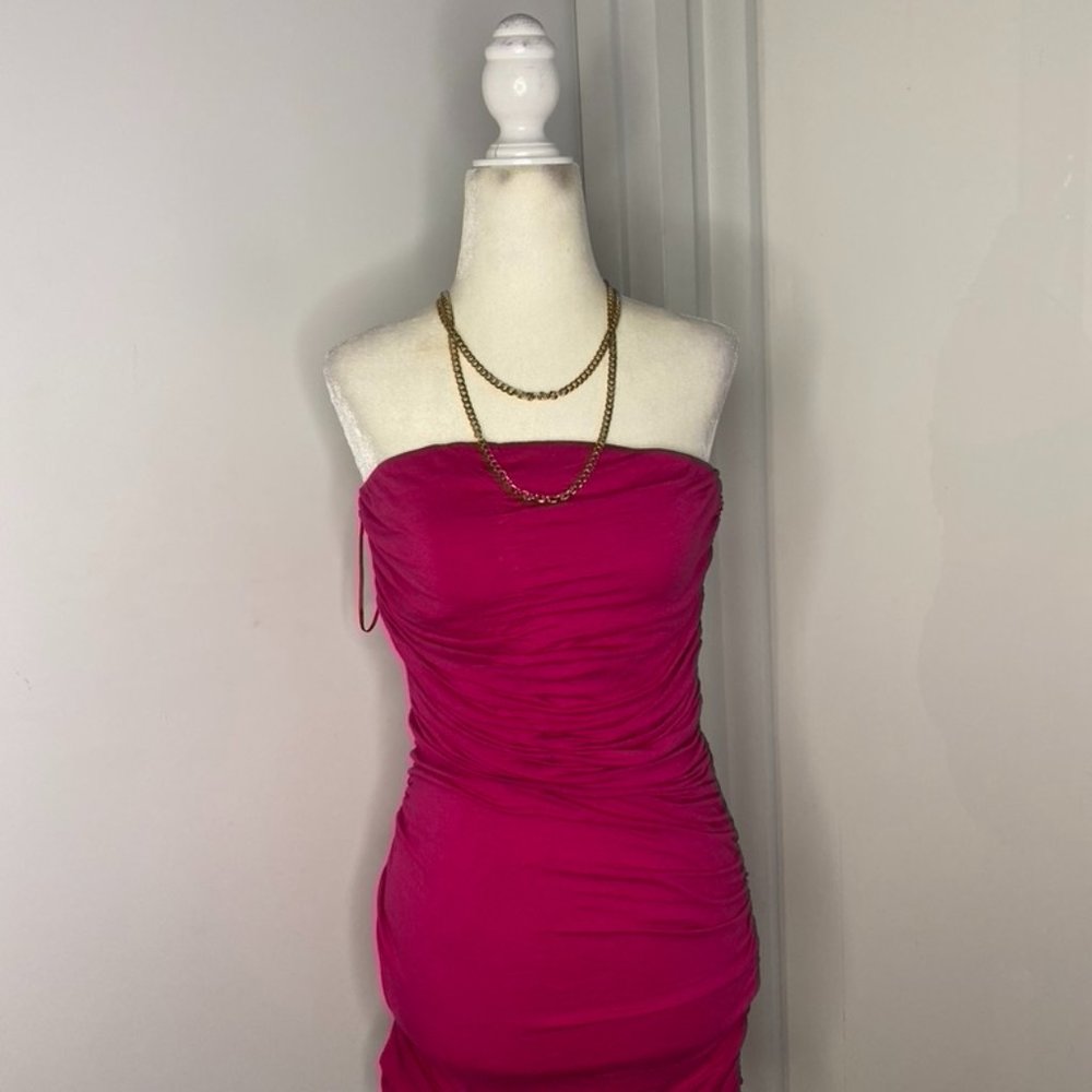 Pink tube dress
